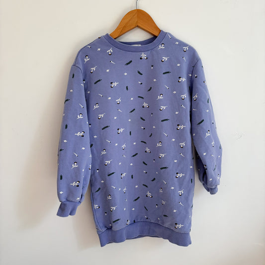 PLAY Purple Floral Sweatshirt Dress (5Y)