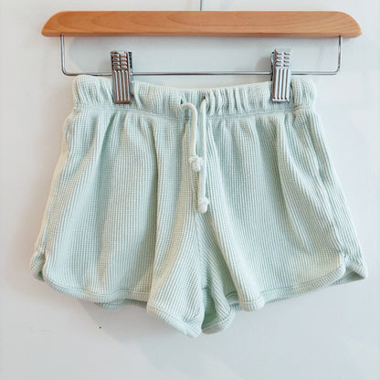 Minty Blue Waffle Shorts (5Y)