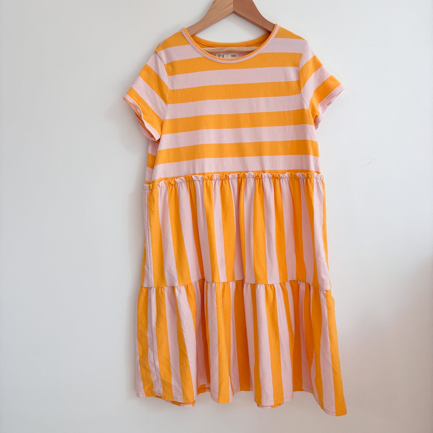 Pink & Orange Striped Dress (8Y)