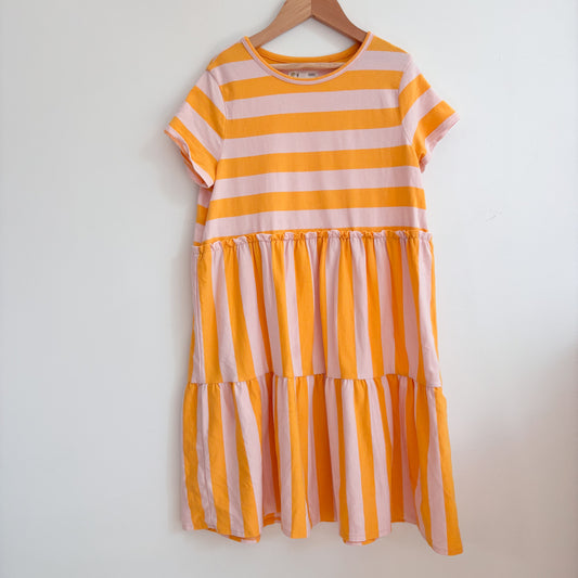 Pink & Orange Striped Dress (8Y)
