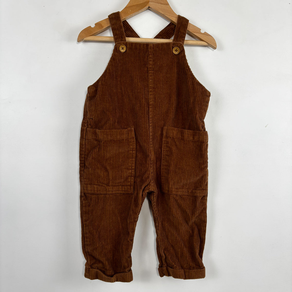 Brown Corduroy Overalls (9-12M)