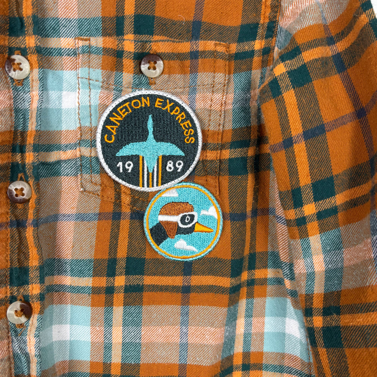 Plaid Flannel Shirt w/ Patches (6Y)