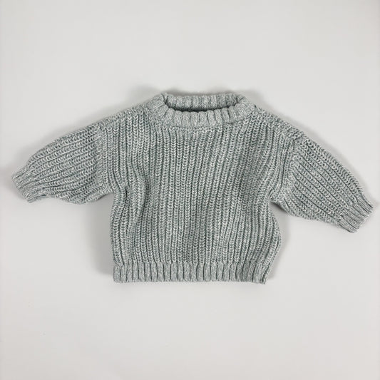 Chunky Light Blue Sweater (0-3M)