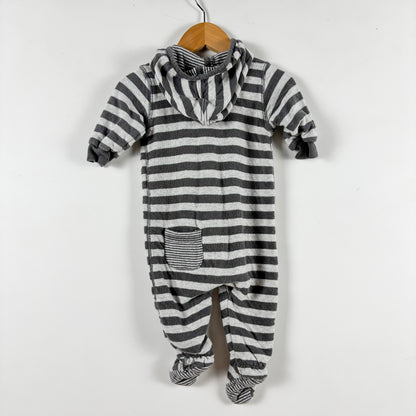 Striped Footed Romper (2-4M)