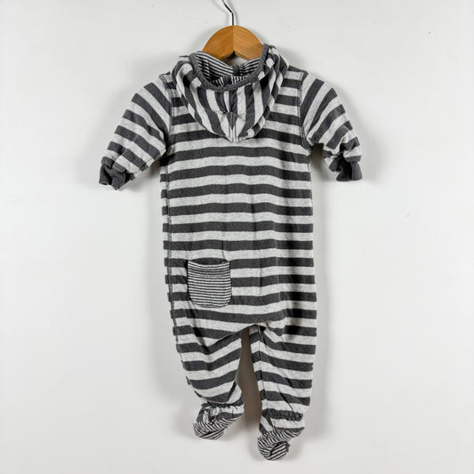 Striped Footed Romper (2-4M)