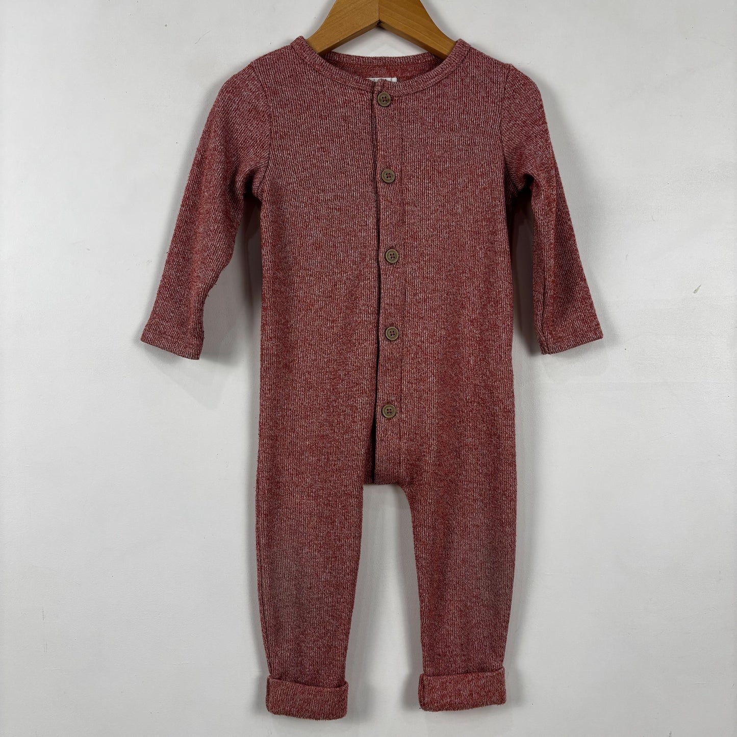 Red Button Romper (9-12M)