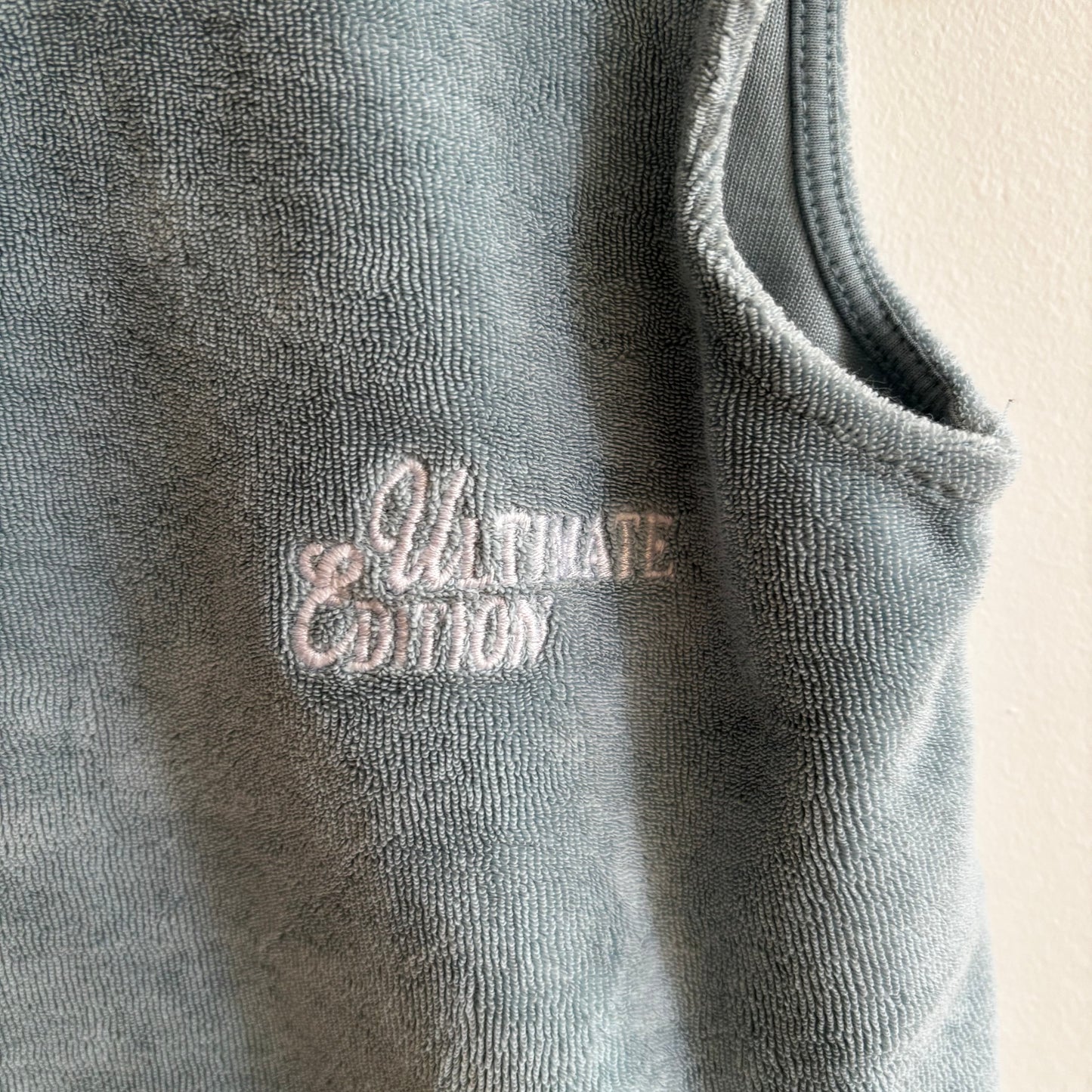 Blue Cropped Terry Tank (6Y)