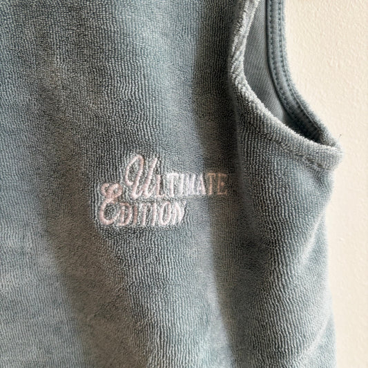Blue Cropped Terry Tank (6Y)