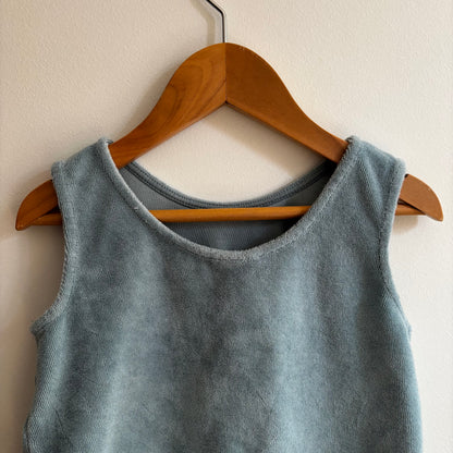 Blue Cropped Terry Tank (6Y)
