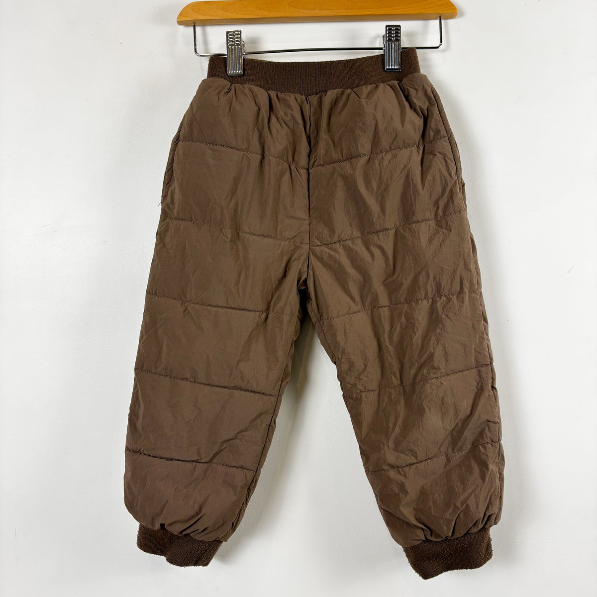 Brown Quilted Insulated Pants (3-4Y)