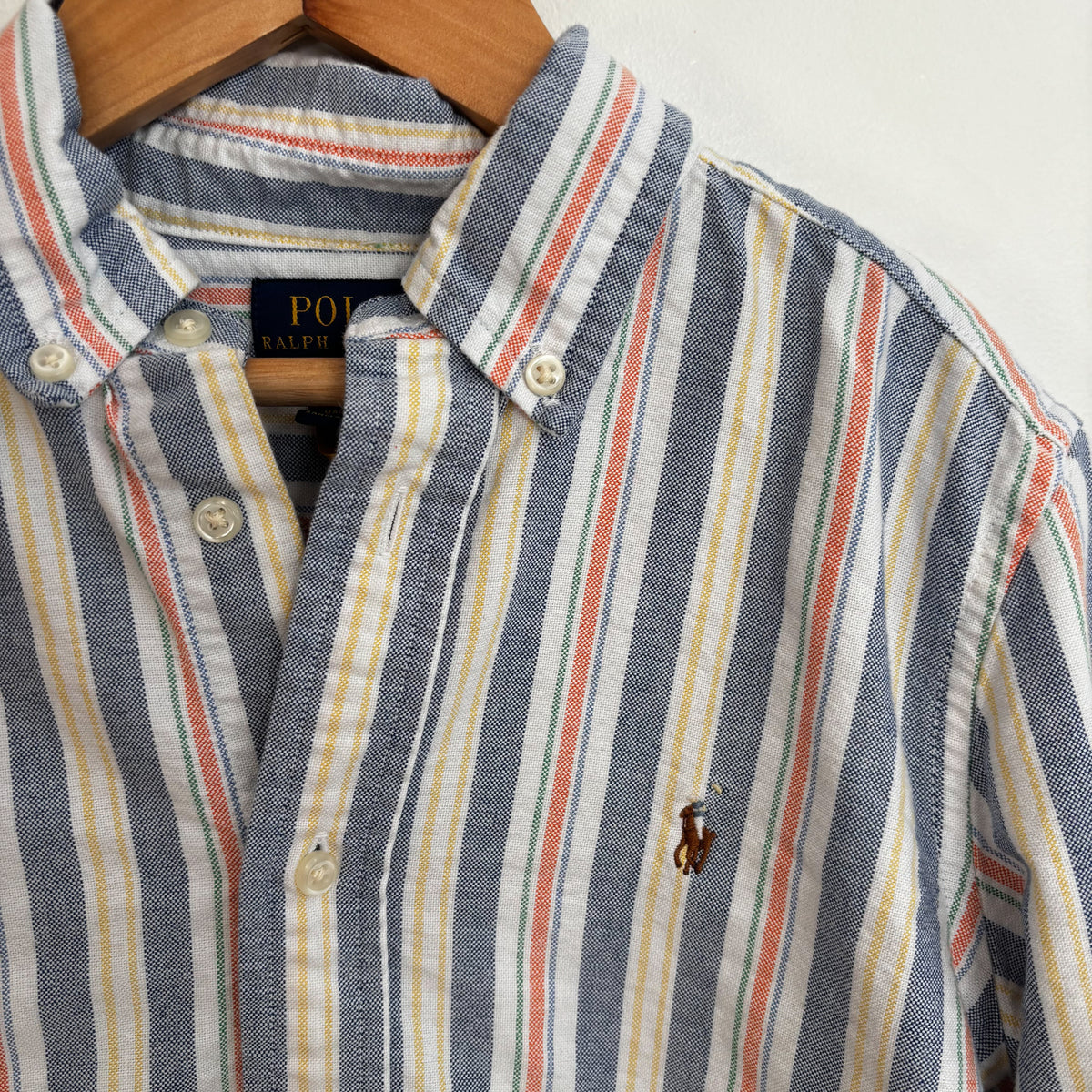 Striped Cotton Button-Up Shirt (7Y)
