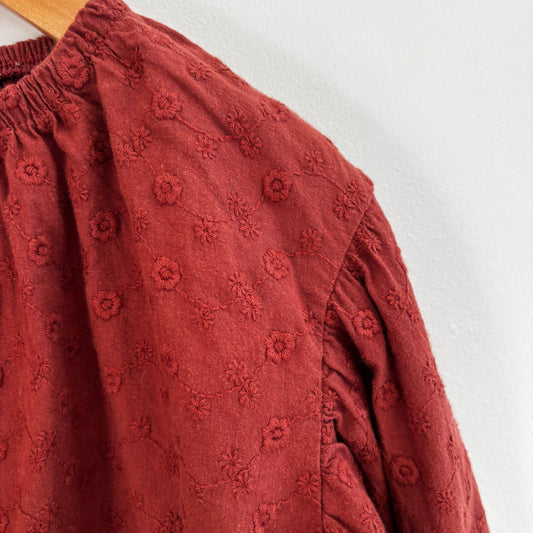 Burgundy Cotton Blouse (18-24M)