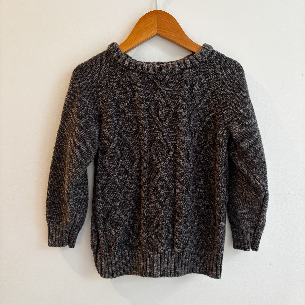 Dark Grey Cable Knit Sweater (3T)