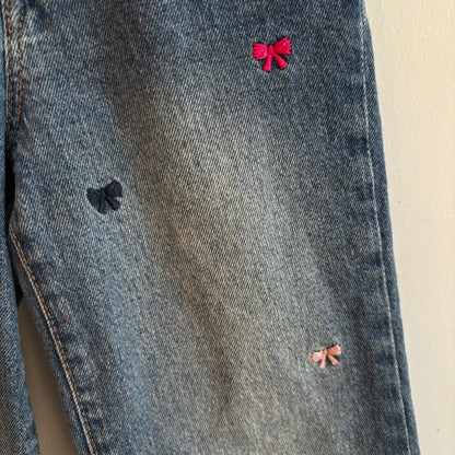 Embroidered Bow Jeans (5Y)