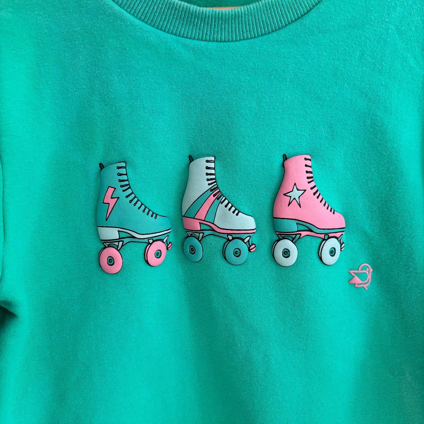 Turquoise Roller Skate Sweatshirt (8Y)