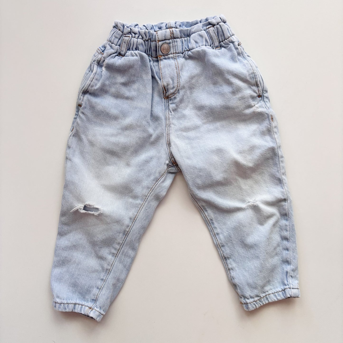 Lightweight Paperbag Waist Jeans (18-24M)