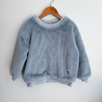 Light Blue Faux Fur Sweatshirt (4-5Y)