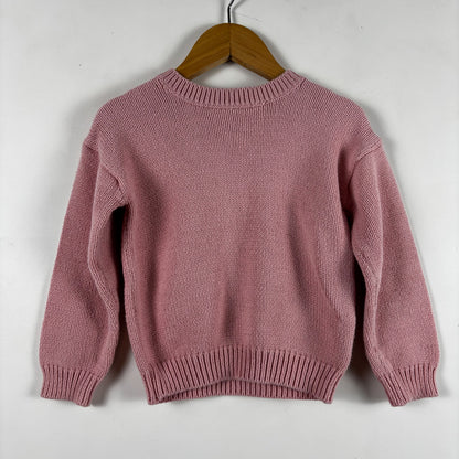 Pink Knit Heart Sweater (3T)