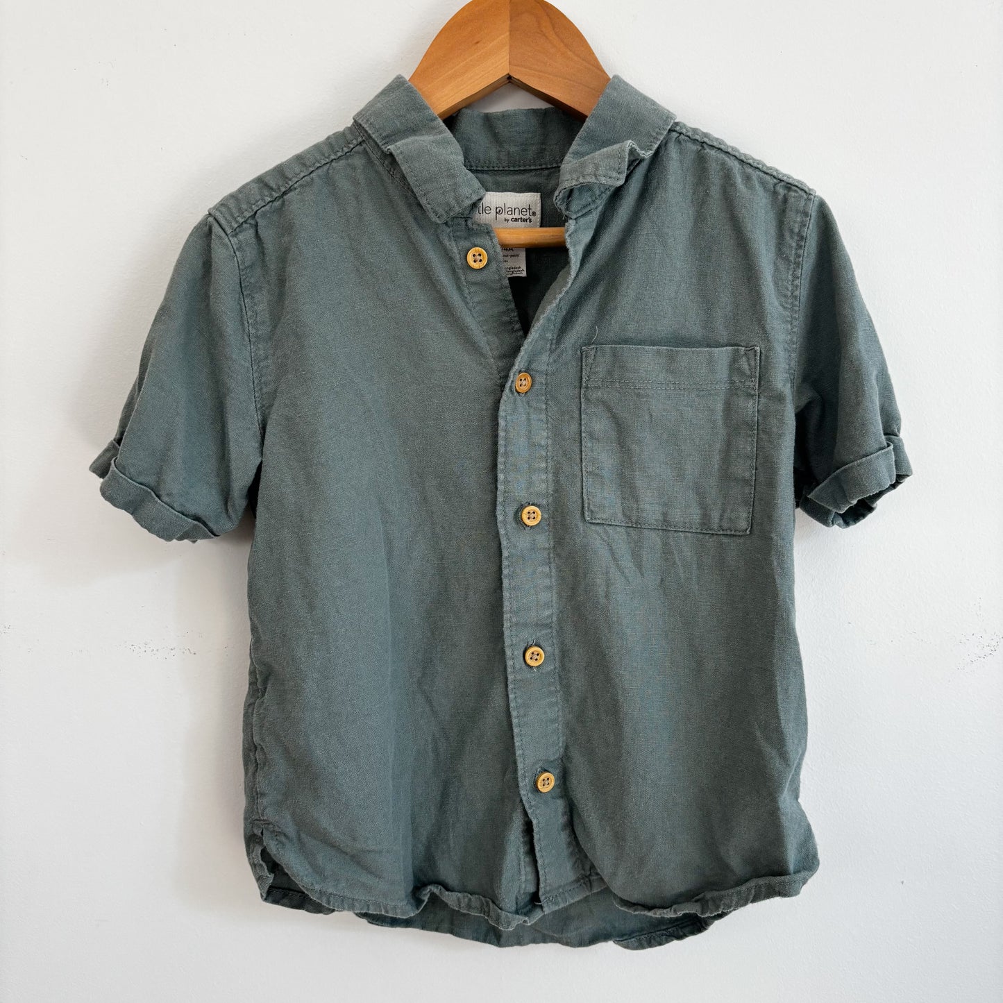 Linen/Viscose Blend Button-Up (4T)