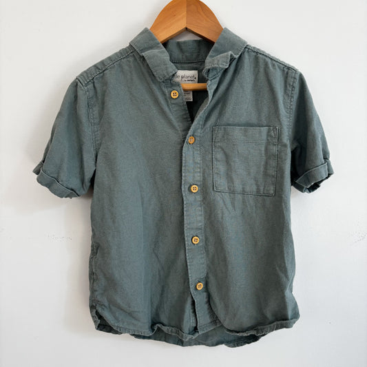 Linen/Viscose Blend Button-Up (4T)