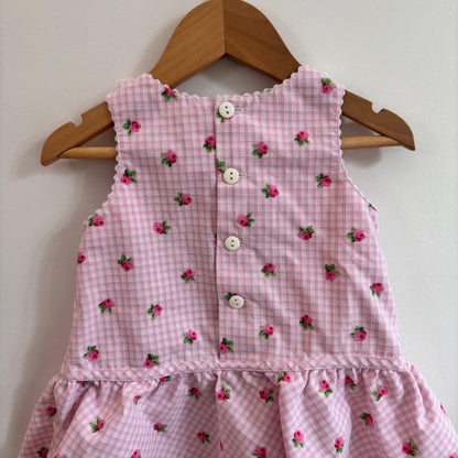 Pink Rosebud Dress (6-9M)