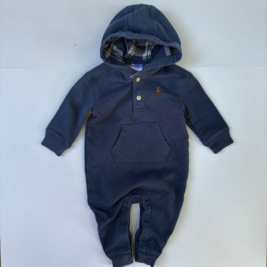 Blue Sweatsuit Romper (6-12M)