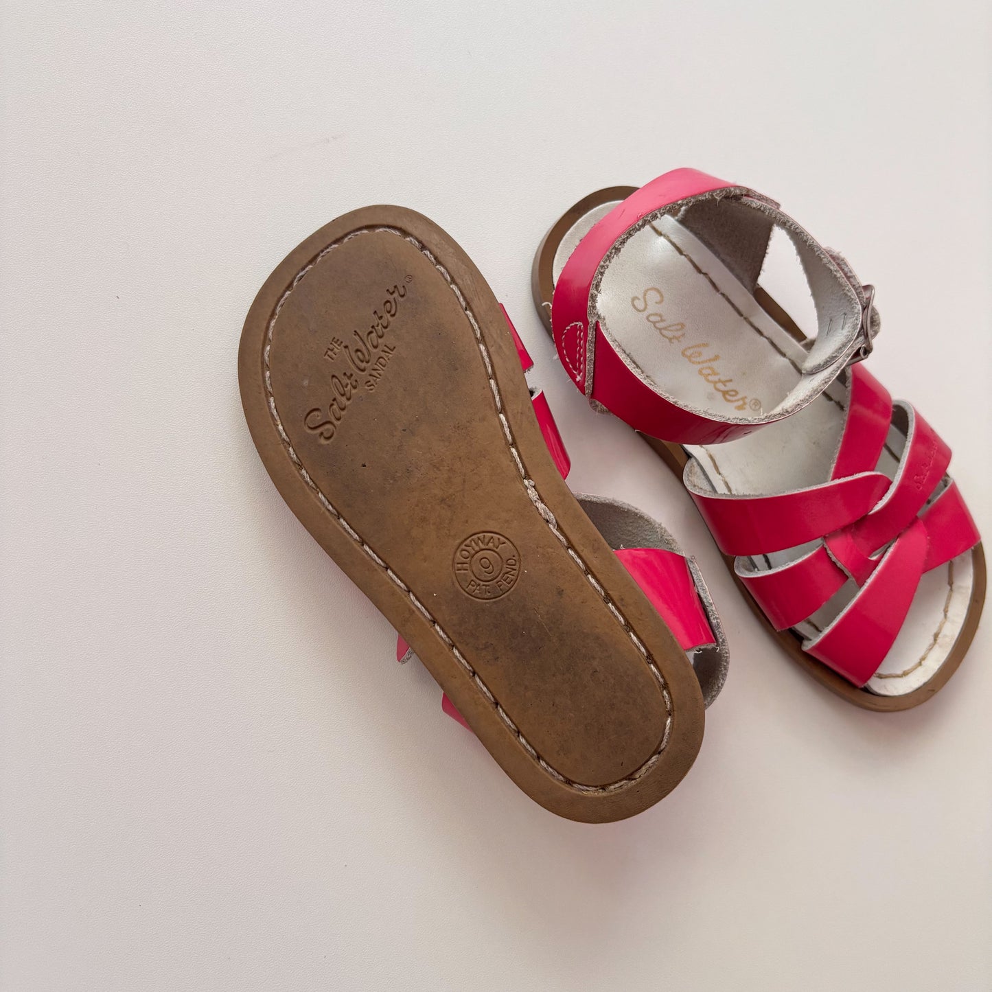 Pink Leather Sandals (9C)