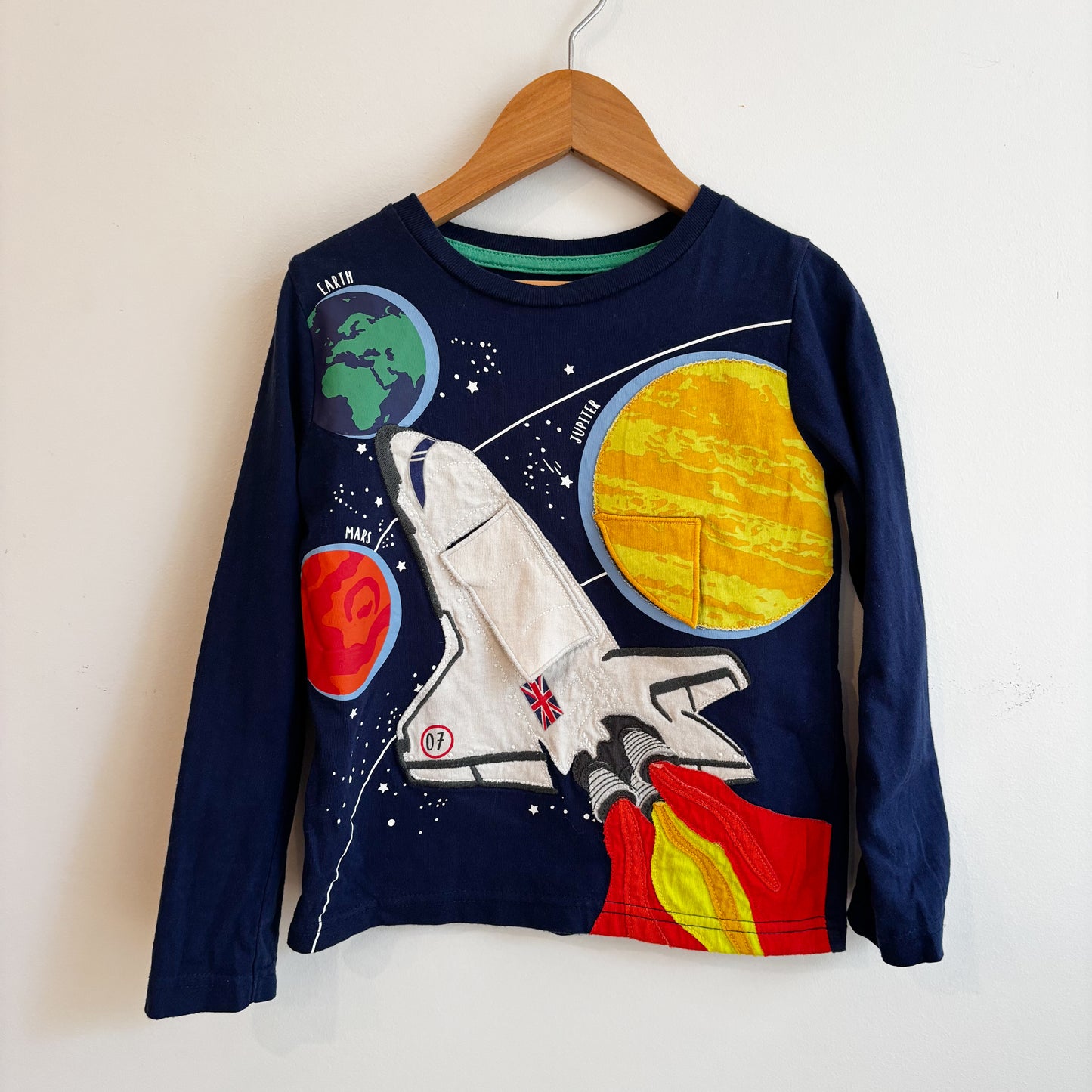 Applique Spaceship Long Sleeve (3-4Y)