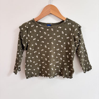 Green Ribbed Long Sleeve Shirt (12-18M)