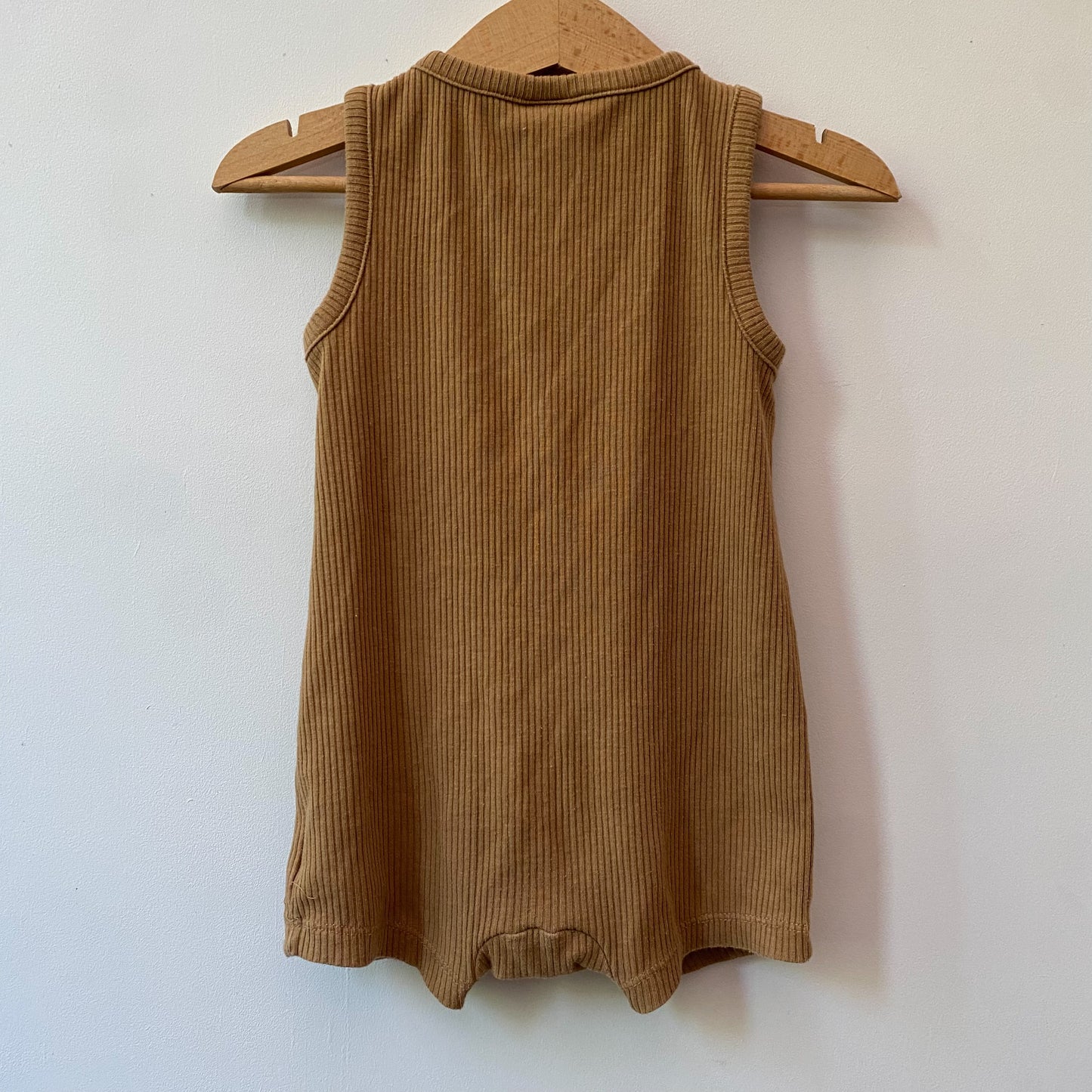 Brown Ribbed Romper (12-18M)