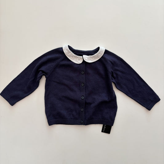 Navy Blue Collared Cardigan (18-24M)