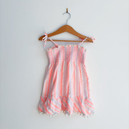 Striped Pom-Pom Trim Dress (2T)