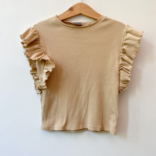 Tan Ruffled Top (3-4Y)