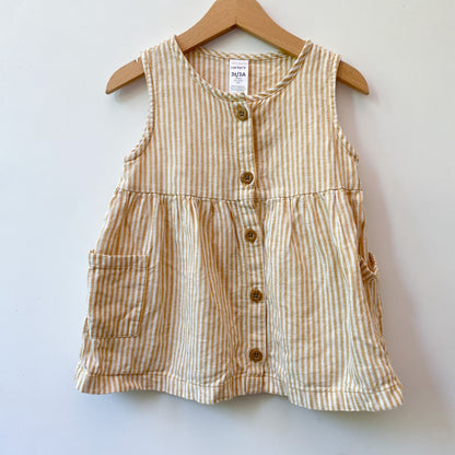 Sleeveless Yellow Striped Shirt (3T)