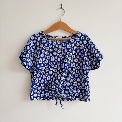 Cropped Floral Crinkle Shirt (8Y)