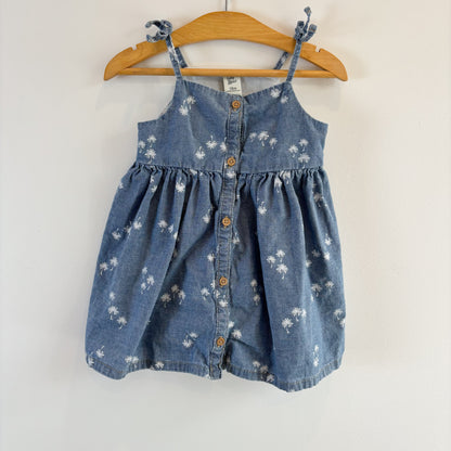 Palm Print Chambray Dress (12-18M)