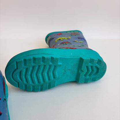 Blue Dino Rain Boots (12C)