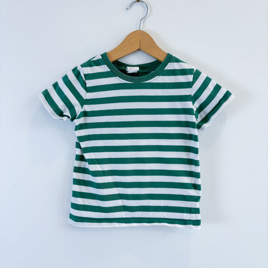 Green + White Striped Tee (2T)