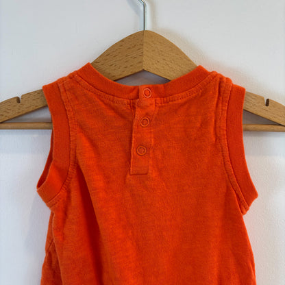 Orange Graphic Romper (3-6M)