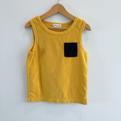 Yellow + Navy Terry Tank (4Y)