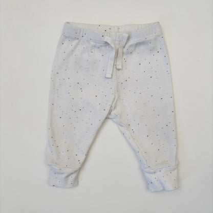 White Speckled Cotton Pants (3-6M)
