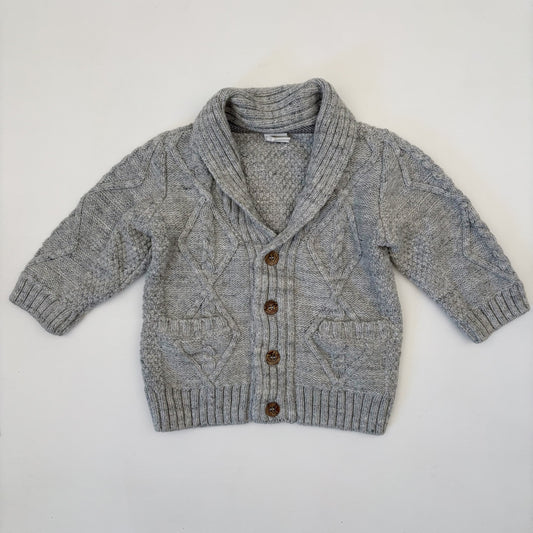 Grey Knit Sweater (6-9M)