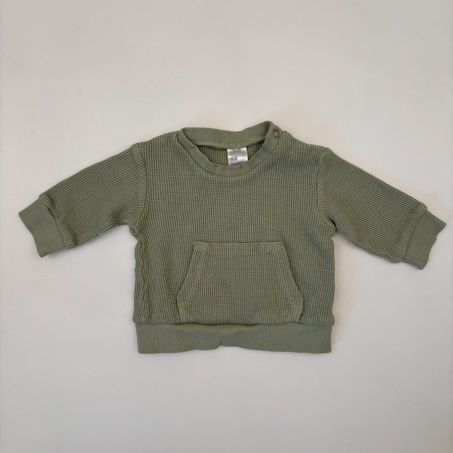 Green Waffle Top (0-3M)