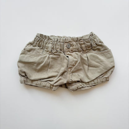 Tan Denim Bubble Shorts (12-18M)