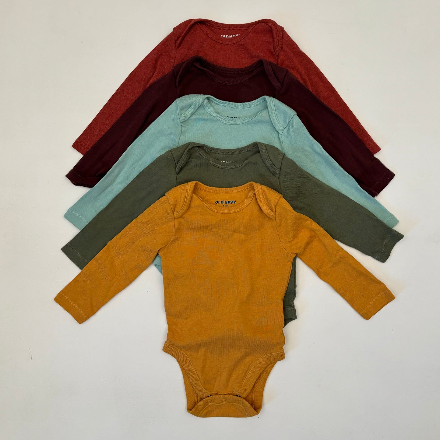 5 x Long Sleeve Bodysuits (6-12M)