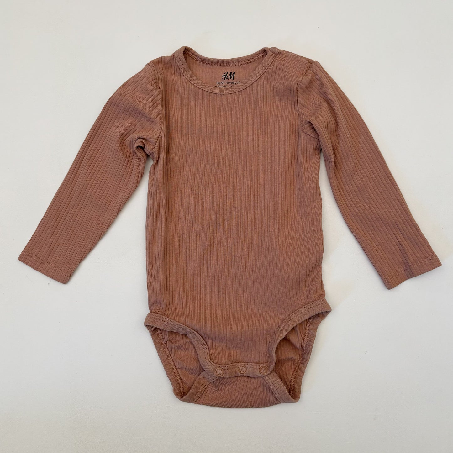 Brown Ribbed Bodysuit (9-12M)