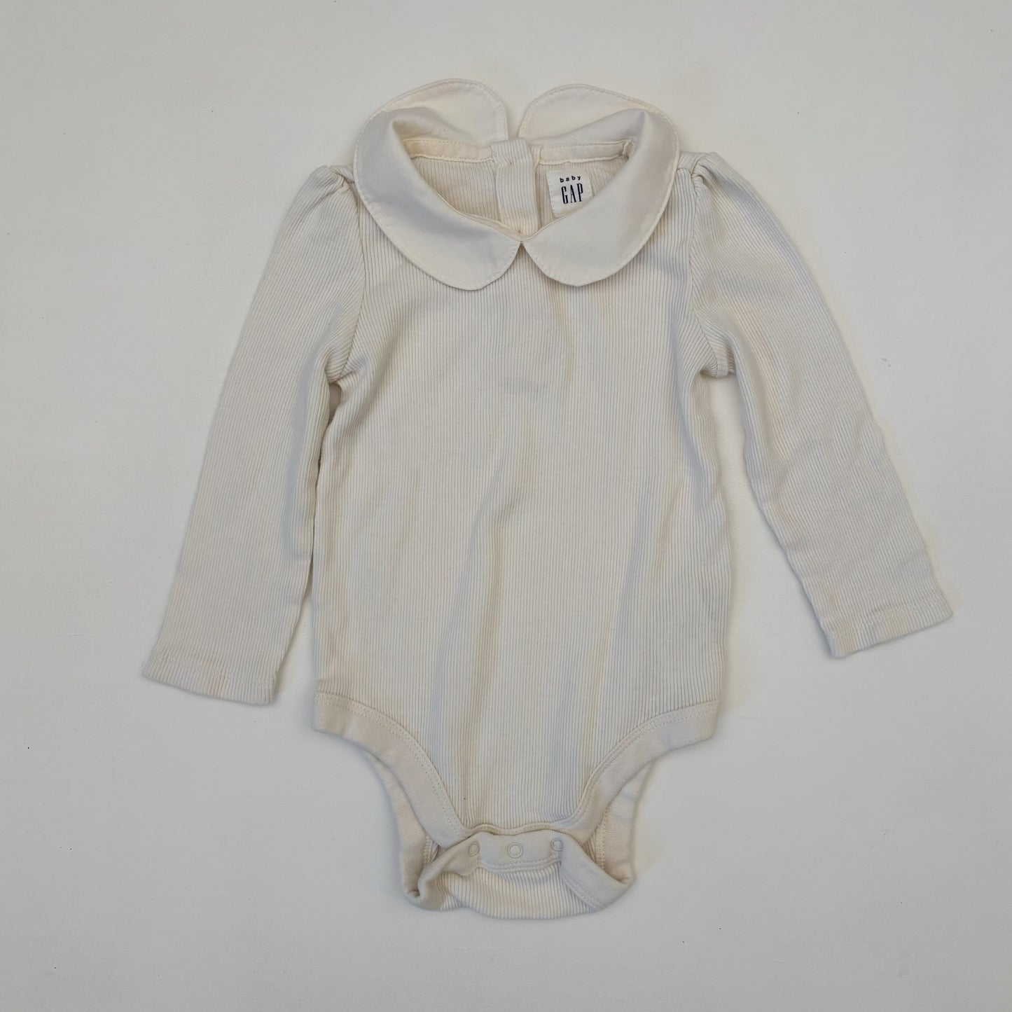 Cream Ribbed Bodysuit (6-12M)