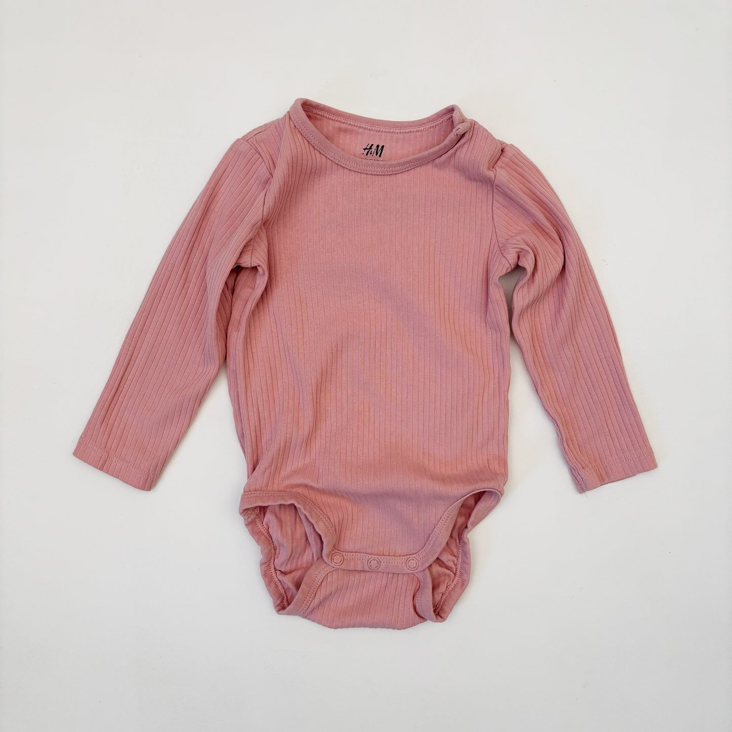 Pink Ribbed Bodysuit (9-12M)