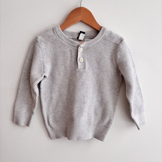 Lightweight Grey Sweater / Woven Shirt (3Y)
