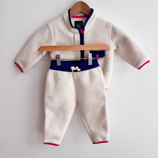 White Fleece Set (6-12M)